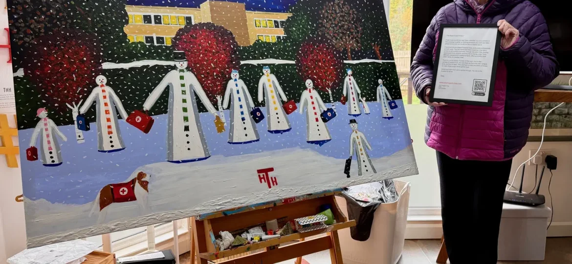 Glenda’s painting off to The Royal Hospital Edinburgh