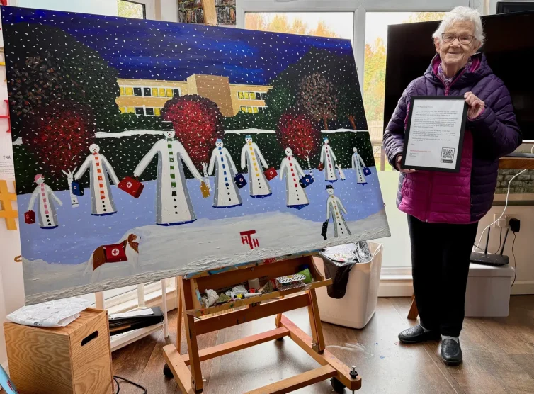 Glenda’s painting off to The Royal Hospital Edinburgh