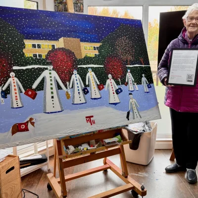 Glenda’s painting off to The Royal Hospital Edinburgh